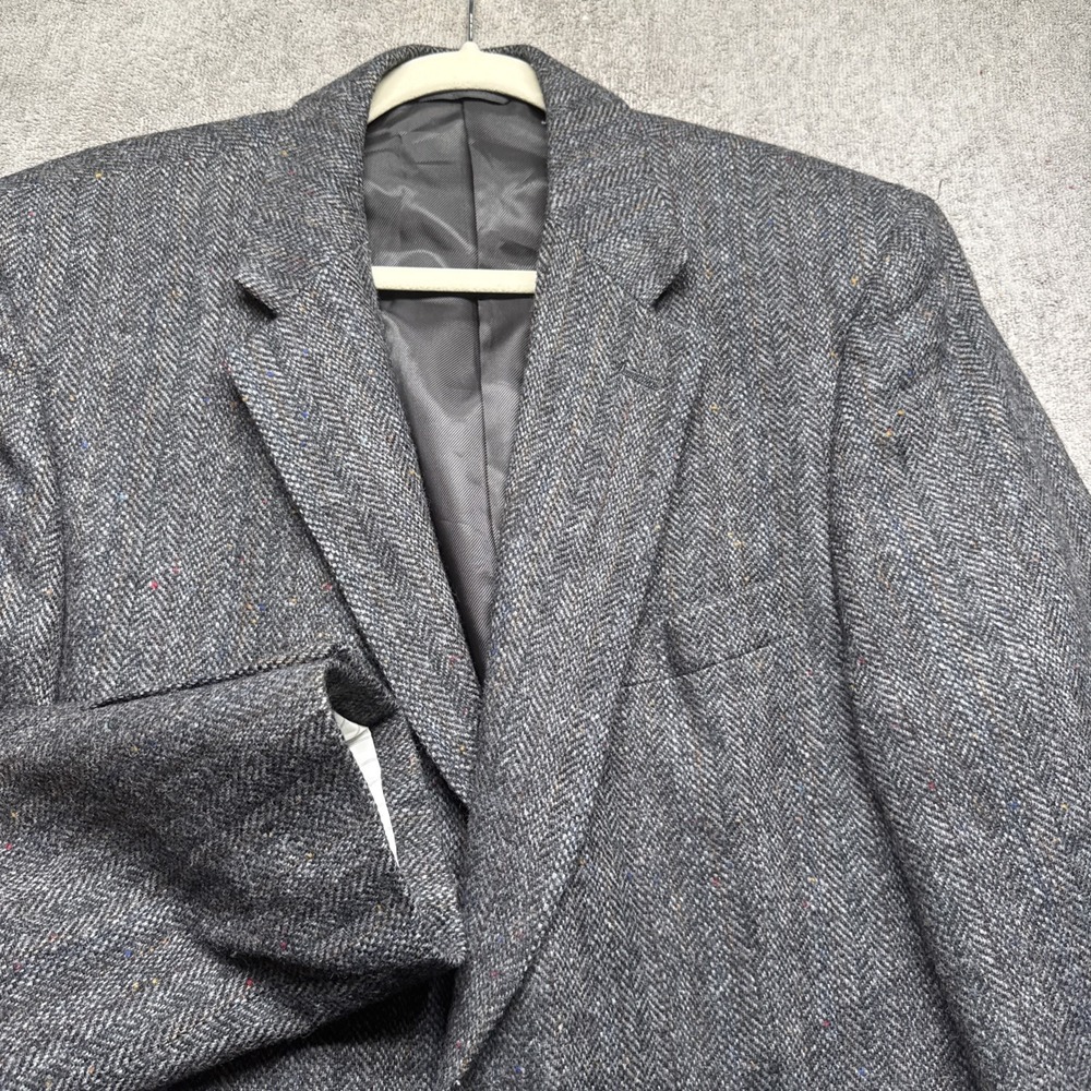 Bert Pulitzer Lambswool‎ Tweed Blazer Gray Classic Sport Coat Men's 42R